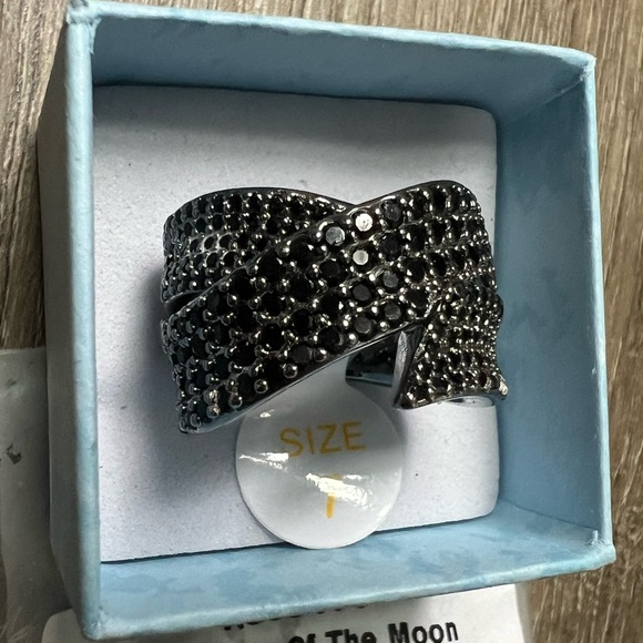 BP black onyx ring 7 two sides of the moon RG50414 - Picture 1 of 3